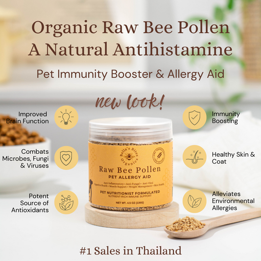 Organic Raw Bee Pollen Supplement Food Topper [Allergy Relief]