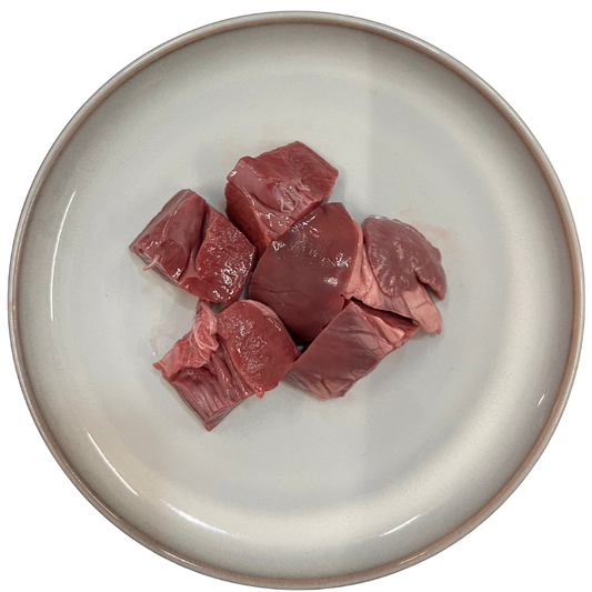 Raw Pork Heart Chunks