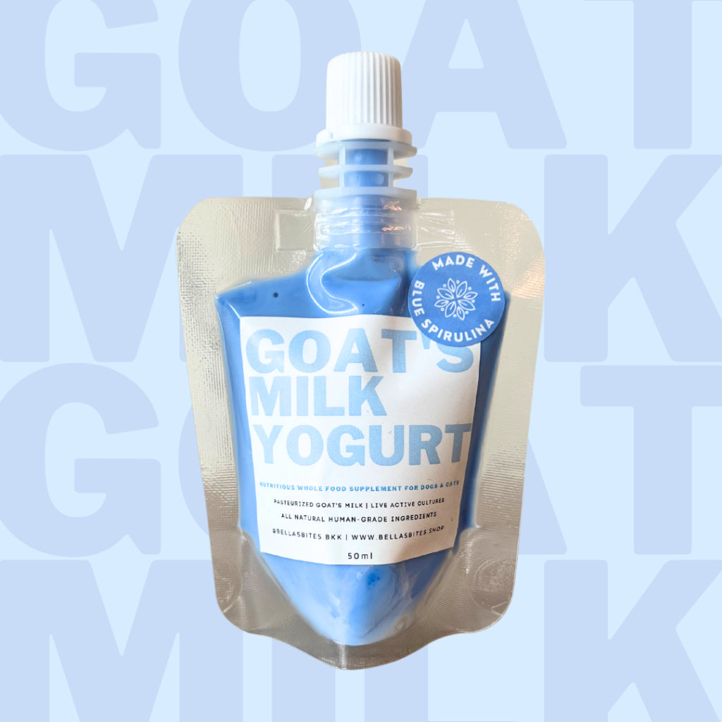 Goat's Milk Yogurt with Blue Spirulina